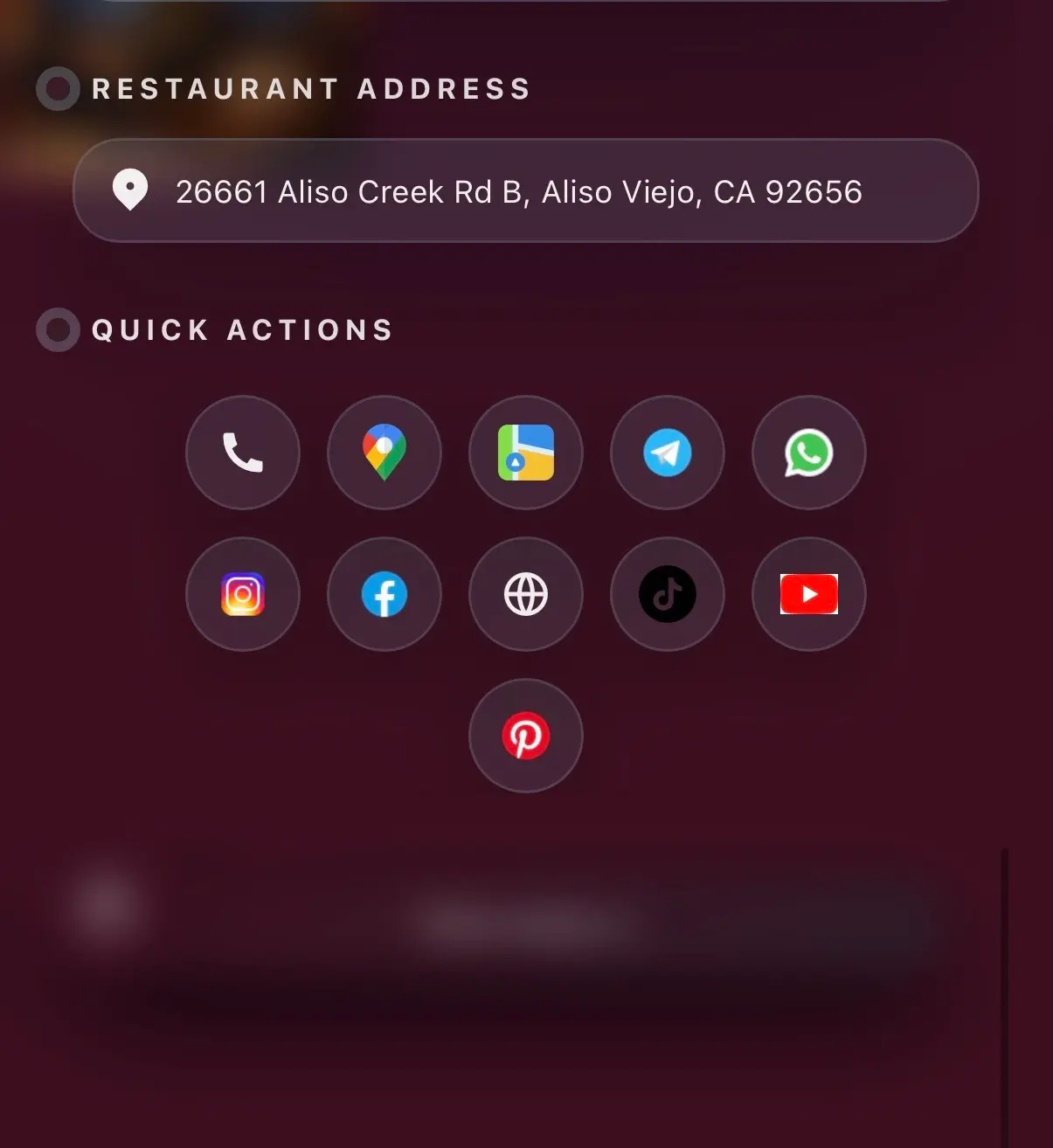 Maps and social links