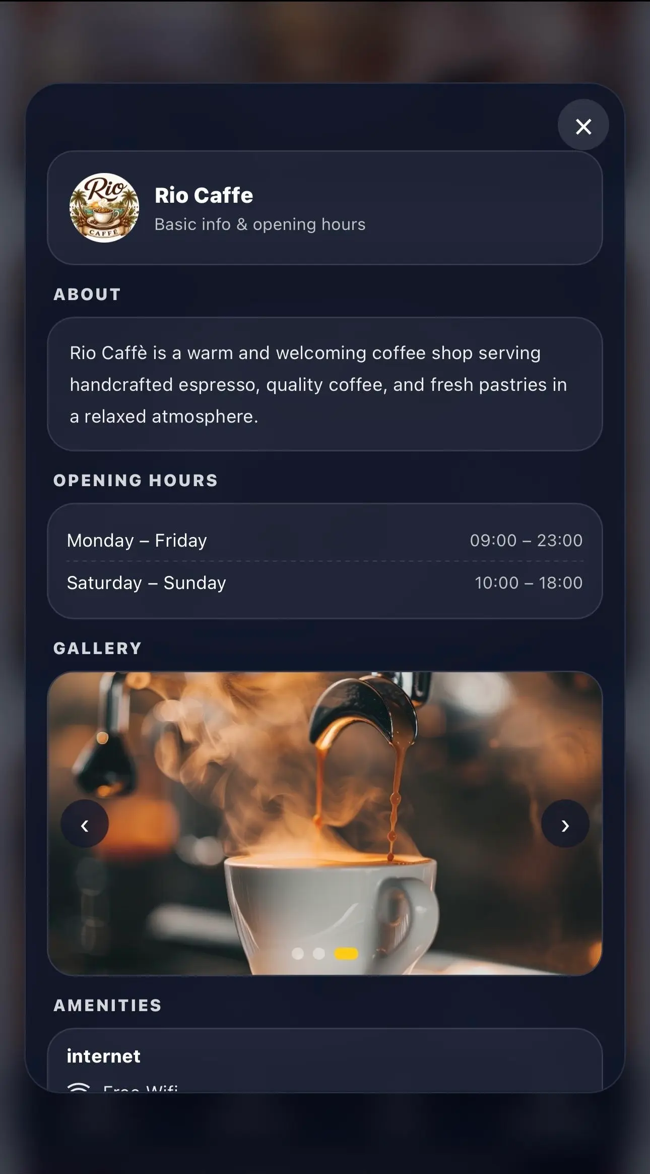 Restaurant Mini Website
