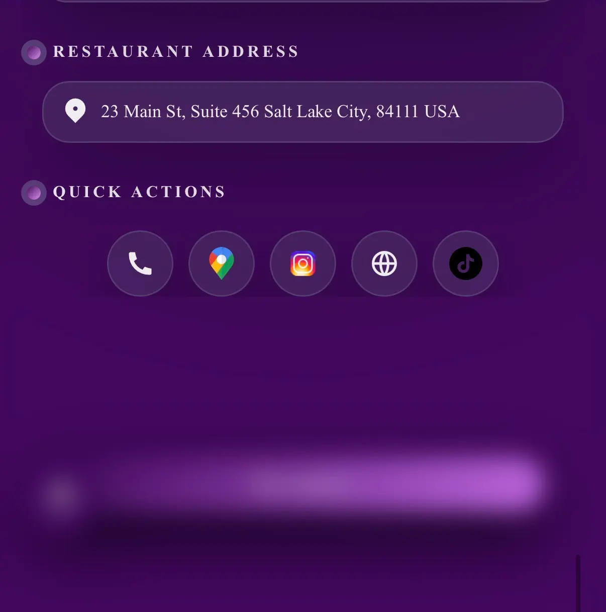 Maps and social links